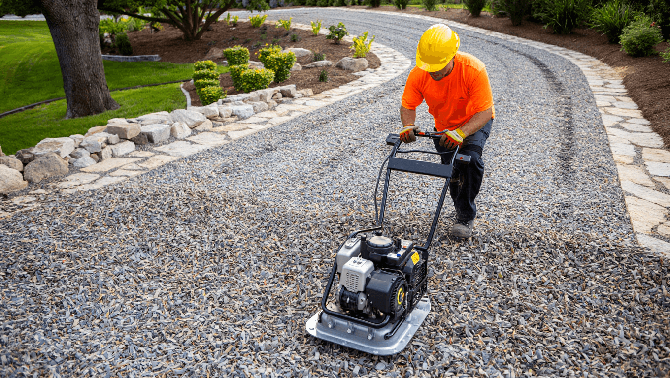 Comment damer ou compacter du gravier efficacement : guide, techniques et matériel