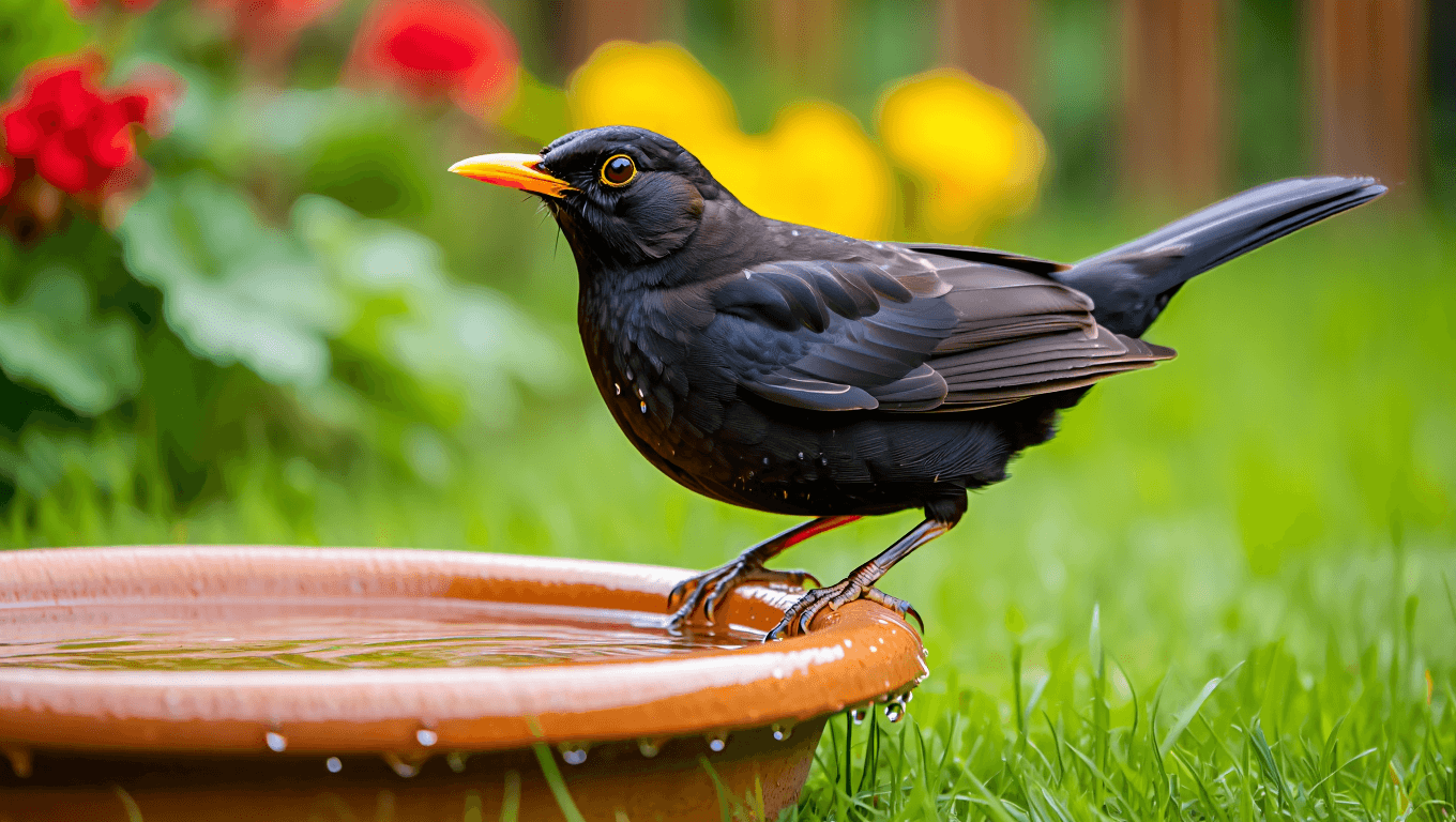 Présence d&rsquo;un merle au jardin : bienfaits, risques et comment l&rsquo;accueillir