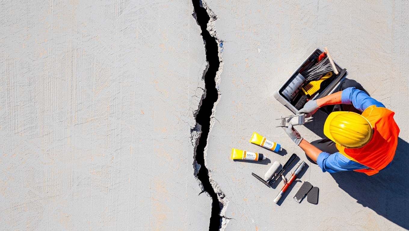 Comment réparer une fissure structurelle dans le béton étape par étape ?