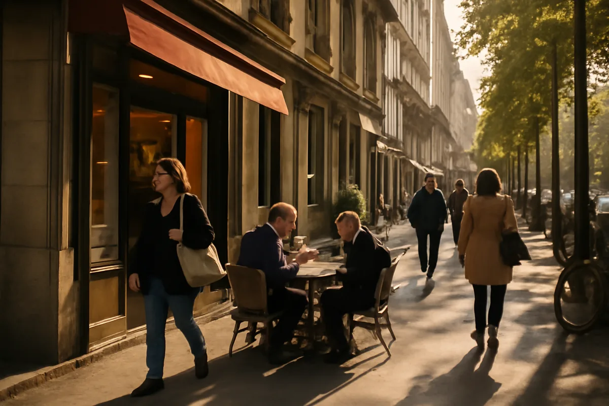 Comment les rez-de-chaussée influent-ils sur la vie de la rue? — Les rez-de-chaussée jouent un rôle déterminant dans l'animation du boulevard et dans la relation entre l'espace privé et l'espace public. Là où des boutiques, des services ou des lieux d'activité